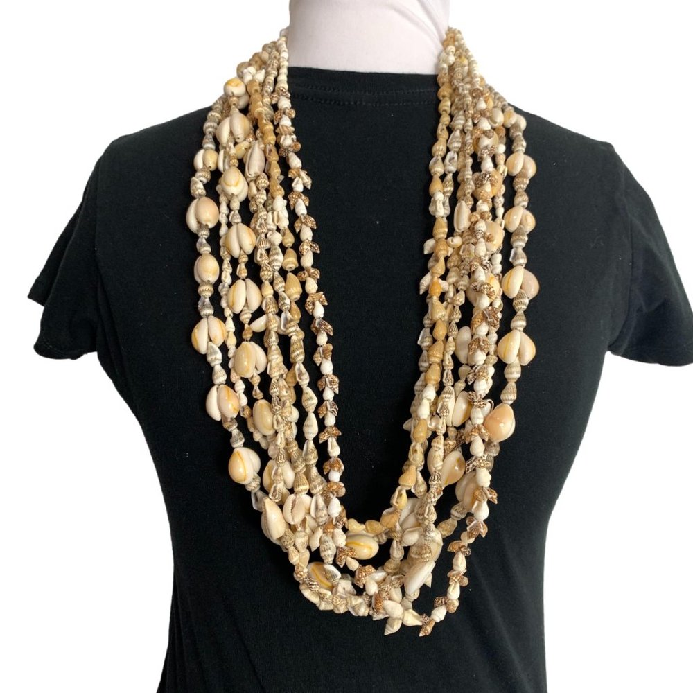 Mixed Lot of 8 Shell Necklaces Hawaiian Beach Wedding Boho Wearable Seashells